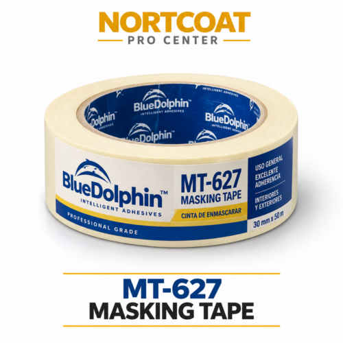 BlueDolphin MT-627 – Cinta de enmascarar alta fijación 30 mm × 50 m