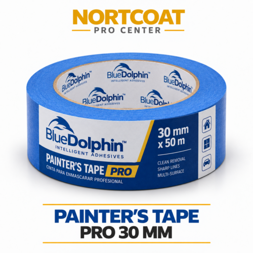BlueDolphin Painter’s Tape PRO – Cinta profesional 30 mm × 50 m