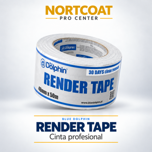 BlueDolphin RENDER TAPE DT-PR – Cinta para superficies rugosas 48 mm × 50 m