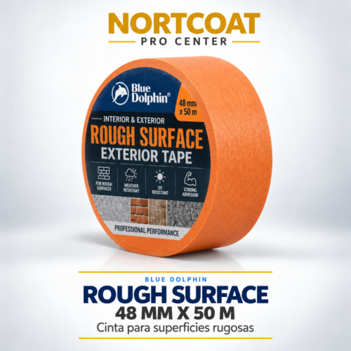 BlueDolphin ROUGH SURFACE – Cinta profesional para superficies rugosas 48 mm × 50 m